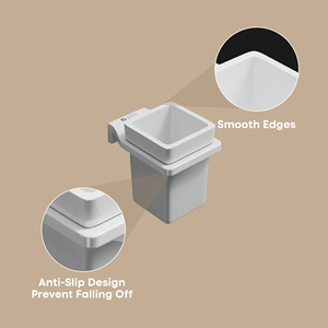 Square melamine modern bathroom organizer wall mounted antibacterial waterproof <b>utility</b> holder - Product Image 2