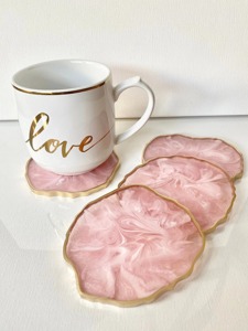 Antique Design Epoxy Resin Coaster Custom Size Best Polished Tea Cup Tableware Handmade Best Quality Handmade Product - Product Image 6