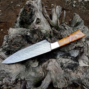 Custom Damascus Chef <b>Knife</b> Professional Kitchen <b>Knife</b> Forged Steel Blade Wooden Handle Ambidextrous High-Polish Finish - Product Image 5