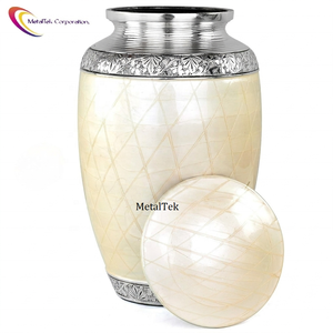Decorative Alloy Metal Funeral Urns for Cremated Human Ashes Remains Storage <b>Jar</b> Memorial Cremation Urns Keepsake Burial Vases - Product Image 4