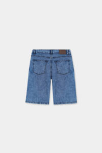 กางเกงยีนส์ขาสั้นเอวสูงทรงตรงเข้ารูป สีซีด กางเกงยีนส์ขาสั้นผ้าฝ้าย 100% รับผลิตตามแบบ OEM พร้อมสกรีนโลโก้ - Product Image 2