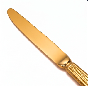 Elegante Juego de Cubiertos Dorados con Acabado Espejo, Utensilios Metálicos Resistentes al Óxido para Bodas y Eventos - Product Image 2