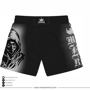 Mawra MMA Men's Black Sublimation Shorts Quick Dry Sporty Design <b>Elastic</b> Waist Printed Pattern Short Length Beach Shorts - Product Image 5