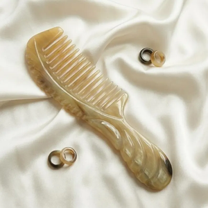 <b>Wide</b> Tooth Horn <b>Comb</b> – Handmade Natural Horn <b>Comb</b> – Hair <b>Comb</b> Gift by HF Crafts - Product Image 2