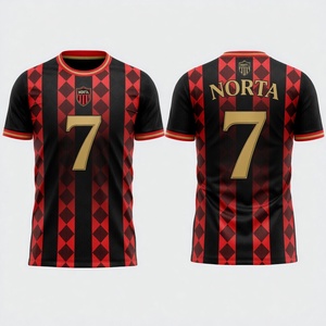 Camisetas de fútbol personalizadas con sublimación completa, diseño personalizado, 100% poliéster, manga corta, transpirables, de secado rápido, uniforme de fútbol - Product Image 4