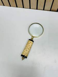 Loupe de poche en laiton de 2,5 pouces avec manche en os naturel |   Loupe d'inspection optique - Product Image 6