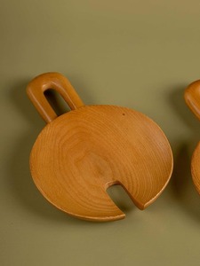 FAIZA CRAFT Saladière en bois de fabrication indienne, finition naturelle, écologique, compatible micro-ondes, lavable, pour la maison, les mariages et les événements - Product Image 5