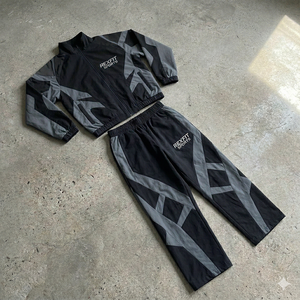 Conjunto de 2 Piezas Personalizado, Chaqueta Cortavientos de Nailon con Capucha y Estampado Sólido para Hombre, Traje Deportivo Reversible, Ropa Deportiva Urbana - Product Image 4
