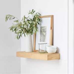 Solid Wood <b>Adjustable</b> Floating <b>Shelves</b> Back Panel Wall Mounted Storage Display Ledge Modern Minimalist Wooden Wall Rack Flexible - Product Image 4