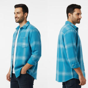 Flannel Shirt Premium Brushed Cotton Flannel Shirt Plaid Casual Button <b>Down</b> Shirt Supplier Wholesale Flannel Shirt - Product Image 3