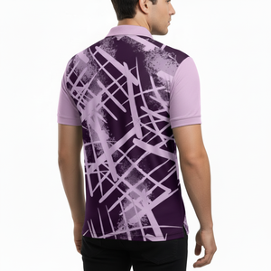 เสื้อโปโลผู้ชายคุณภาพสูงแบบกำหนดเอง แห้งเร็ว ผลิตจากโพลีเอสเตอร์ คอตั้ง ทรงโอเวอร์ไซส์ เสื้อยืดกีฬา - Product Image 1