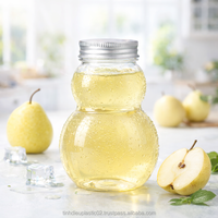 Bouteilles en plastique PET en forme de gourde de 500 ml avec bouchon à vis pour jus, emballages OEM en gros pour boissons, capacités 250 ml, 350 ml, 1000 ml, pour l'Amérique