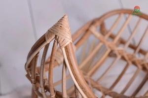 Ensemble de berceau en rotin au design rustique pour bébés et enfants, avec fonction de sécurité, en matériau naturel. Un accessoire pour la photographie de nouveau-nés. - Product Image 2