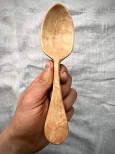 Cuillère à thé en bois lisse et polie, cuillère doseuse en bois naturel pour café et sucre, accessoire de cuisine écologique - Product Image 2