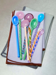 Unique Resin Spoon Set for Kitchen and Gifting Use Features Hand Carved Design Swirls and Bone and Mother of Pearl Detailing - Product Image 3