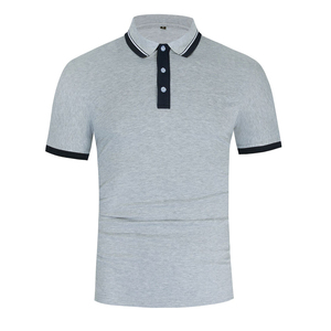 Chemise légère pour homme, élégante, décontractée, à motif uni, manches courtes, vêtements décontractés d'été, polo pour homme - Product Image 1