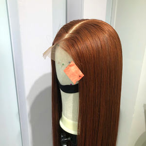 Perruque d'extensions de cheveux humains soyeux lisses orange brut vietnamien vente en gros - Product Image 6