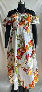 Vestido casual midi de verano con mangas abullonadas y corte holgado para mujer, ideal para el verano. Compre directamente de proveedor indio a precio mayorista. - Product Image 4