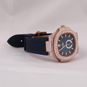 Montre de luxe sertie de diamants, montre en acier inoxydable, meilleure montre automatique mécanique de marque pour hommes, prix de gros - Product Image 3