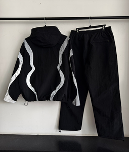 Ensemble de survêtement coupe-vent léger imprimé de qualité supérieure pour homme, 2 pièces, décontracté, avec logo personnalisé, fabricant - Product Image 3