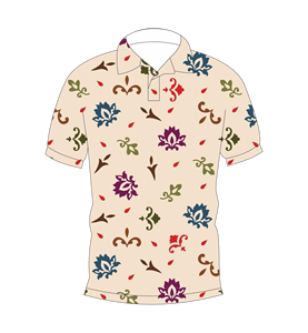 Polo pour homme à imprimé floral vintage, manches courtes, décontracté, pour l'été, pour le golf, léger, respirant, tendance - Product Image 1