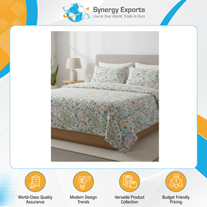 100% Quality Commitment Top Selling Modern Luxury Design 135 GSM <b>4</b> Pcs Polyester Printed Bedsheet Set from India Origin - Product Image 5