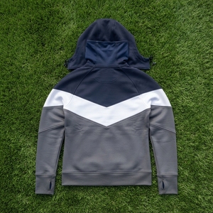 <b>Women's</b> Color Block Balaclava Zip Up Hoodie <b>Navy</b> White Gray <b>Fleece</b> Sweatshirt Streetwear - Product Image 6