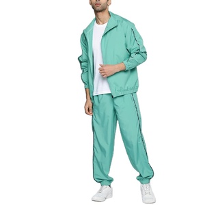 Conjunto Deportivo de Chaqueta y Pantalón de Nylon Impermeable Ligero de Alta Calidad para Hombre, Cortavientos Suave para Correr - Product Image 1