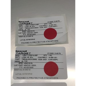 Honeywell TSENALMOX-05682 Target, LC5Al 1Sl .5CU - อุปกรณ์และชิ้นส่วนเซมิคอนดักเตอร์มืออาชีพที่เชื่อถือได้ระดับโลก - Product Image 3