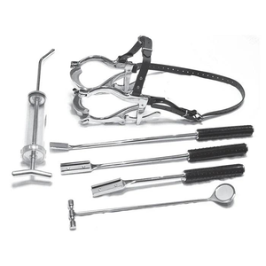 ชุดอุปกรณ์ทำฟันม้า SureMed Instruments ประกอบด้วยเครื่องมือถ่างปากม้า พร้อมเครื่องมือขูดฟันม้า และชุดกระจก - Product Image 6