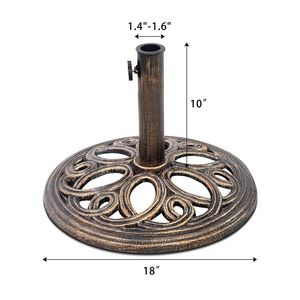 Base per Ombrellone Rotonda da 23 Libbre e 17 3/4 Pollici, Supporto per Ombrelloni da Patio - Product Image 6