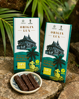 Tablette de chocolat noir au nectar de noix de coco 58% 80g, saine, avec emballage personnalisé pour souvenirs et cadeaux