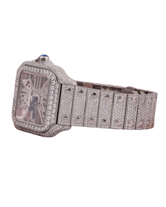 Reloj de Diamantes de Excelente Calidad con Forma Redonda, Reloj de Cuarzo con Esfera Blanca de Acero Inoxidable, Disponible a un Precio Accesible - Product Image 4