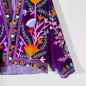 Veste d'hiver pour femmes en coton 100% matelassé Kantha Sanganeri Jaipuri, écologique, respirante, longueur normale, imprimé floral - Product Image 3