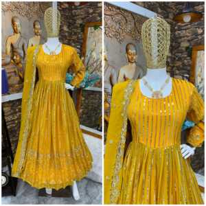 Elegant <b>Evening</b> Dresses Beautiful Party Wear <b>Gown</b> with Dupatta - Product Image 1