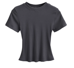 T-shirt pour femme en coton lourd de luxe, logo personnalisé, uni, décontracté, été, vêtements féminins de haute qualité, durables - Product Image 3