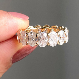 Iced Jewelz 1 Carat Oval Cut <b>Ring</b> 14K yellow Gold Gold Plated for her IGI engagement <b>ring</b> wedding <b>ring</b> - Product Image 3