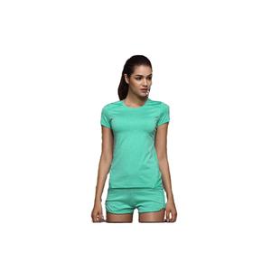 Top Deportivo Otoñal para Mujer, Transpirable, Absorbente de Sudor, Diseño a Cuadros Bordado, Fibra de Algodón, Cuello en V, Manga Corta - Product Image 1