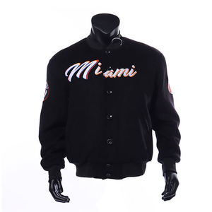 Winter Breathable Baseball Letterman Varsity Jacket for men Custom <b>Patches</b> Embroidery Logo Eco-Friendly Polyester/Cotton - Product Image 1