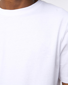 Men's White Regular Fit Cotton Jersey T-Shirt O-Neck Short Sleeve Casual Solid Color Blank Design - Product Image 4