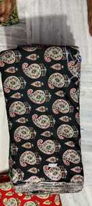 Tissu en crêpe imprimé 100% soie, textile tissé léger et doux pour robes, kurtis, vêtements de nuit - Product Image 1