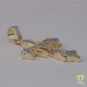Pendentif croix haut de gamme avec diamant de laboratoire et finition de bijouterie premium, design de collier hip hop - Product Image 5