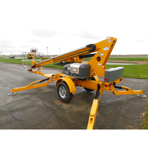 10m 12m 14m 16m 18m 20m 22m Hydraulic Mobile Bucket Aerial Work <b>Towable</b> Cherry Picker Trailer Mounted Boom Lift - Product Image 2