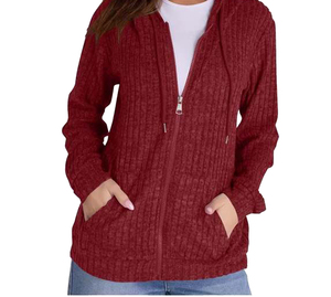 Survêtements de jogging en molleton pour femmes, 100% coton écologique, broderie de logo personnalisée, design 2 en 1, manches longues, tenue de sport - Product Image 5