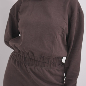 Conjunto Deportivo con Capucha para Mujer, Manga Larga, Color Sólido, Pantalones Casuales Holgados, Otoño, 100% Algodón, Transpirable, Cintura Elástica - Product Image 3