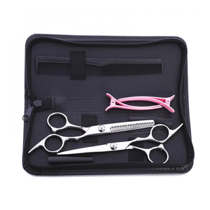 Ensemble professionnel de coiffure et de texture pour cheveux, ciseaux de salon en acier inoxydable avec peigne de toilettage et pochette de rangement haut de gamme - Product Image 3