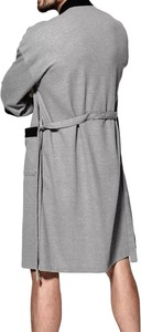 Bata de Baño Informal de Franela para Hombre, Corte Holgado y Ligero, Material Suave, Transpirable, Duradero y Antibacteriano - Product Image 2