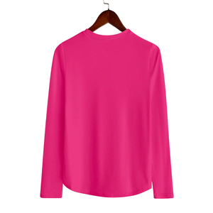 Camiseta Casual de Manga Larga para Mujer, Cuello Redondo, Tela Suave y Elástica, Básica para Uso Diario, Cómoda, Holgada, Transpirable, de Secado Rápido, Lisa - Product Image 2