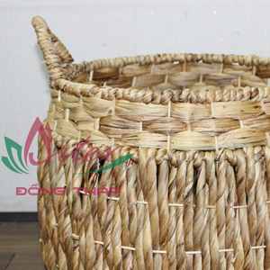 Cestas de Almacenamiento de Jacinto de Agua Natural, Organizadores Encajables Tejidos a Mano - Product Image 2