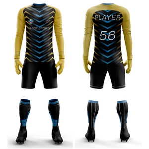 Ensemble d'uniformes de gardien de but personnalisés, maillot rembourré à manches longues, shorts, leggings, vêtements d'équipe de football à étiquette privée, kit de gardien de but OEM - Product Image 3